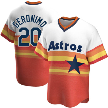 Cesar Geronimo Men's Replica Houston Astros White Home Cooperstown Collection Jersey