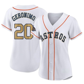 Cesar Geronimo Women's Authentic Houston Astros Gold White 2023 Collection Jersey