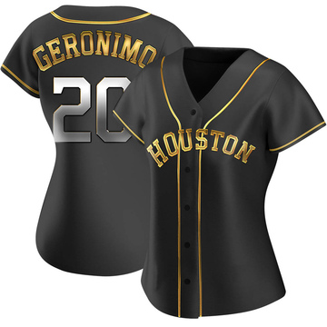 Cesar Geronimo Women's Replica Houston Astros Black Golden Alternate Jersey