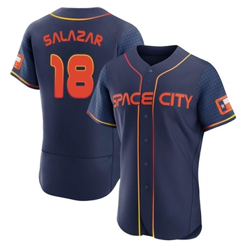 Cesar Salazar Men's Authentic Houston Astros Navy 2022 City Connect Jersey