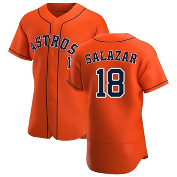 Cesar Salazar Men's Authentic Houston Astros Orange Alternate Jersey