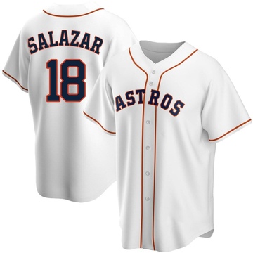 Cesar Salazar Men's Replica Houston Astros White Home Jersey