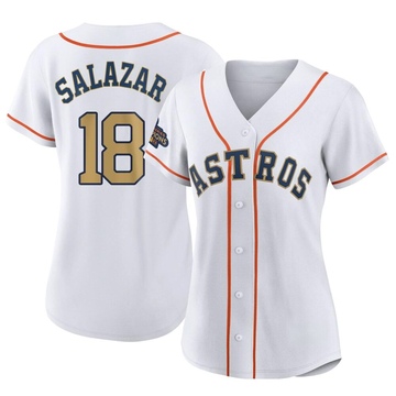 Cesar Salazar Women's Authentic Houston Astros Gold White 2023 Collection Jersey