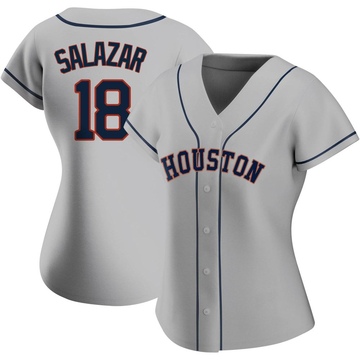 Cesar Salazar Women's Authentic Houston Astros Gray Road 2020 Jersey