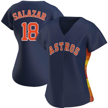 Cesar Salazar Women's Authentic Houston Astros Navy Alternate Jersey