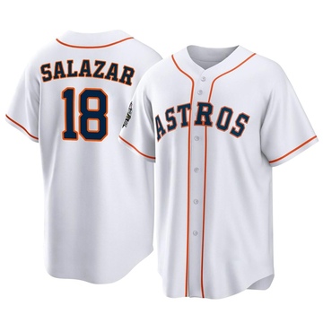 Cesar Salazar Youth Replica Houston Astros White 2022 World Series Home Jersey