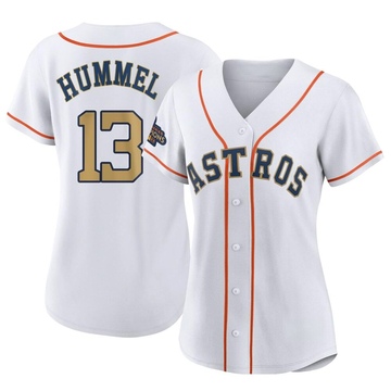 Cooper Hummel Women's Replica Houston Astros Gold White 2023 Collection Jersey