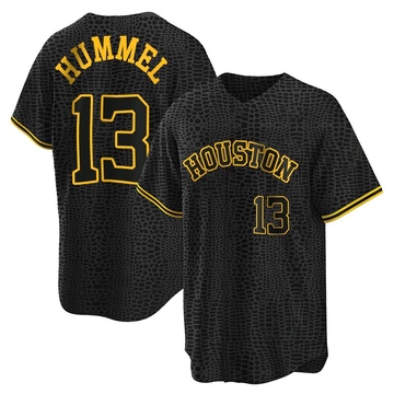 Cooper Hummel Youth Replica Houston Astros Black Snake Skin City Jersey