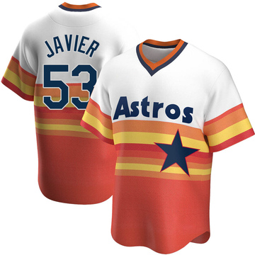 Cristian Javier Men's Replica Houston Astros White Home Cooperstown Collection Jersey