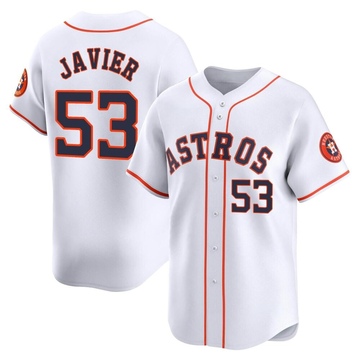 Cristian Javier Youth Limited Houston Astros White Home Jersey