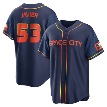 Cristian Javier Youth Replica Houston Astros Navy 2022 City Connect Jersey