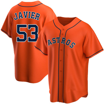 Cristian Javier Youth Replica Houston Astros Orange Alternate Jersey