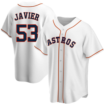 Cristian Javier Youth Replica Houston Astros White Home Jersey