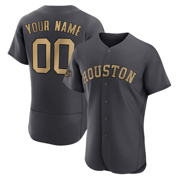 Custom Men's Authentic Houston Astros Charcoal 2022 All-Star Game Jersey