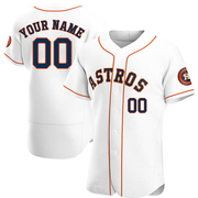 Custom Men's Authentic Houston Astros White Home Jersey