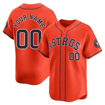 Custom Men's Limited Houston Astros Orange Alternate Jersey