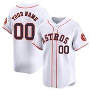 Custom Men's Limited Houston Astros White Home Jersey