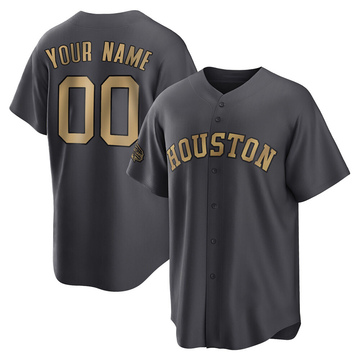 Custom Men's Replica Houston Astros Charcoal 2022 All-Star Game Jersey