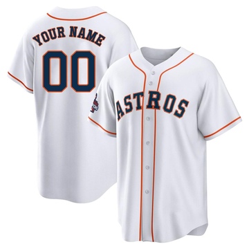 Custom Men's Replica Houston Astros White 2022 World Series Champions Home Jersey