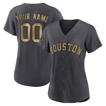 Custom Women's Authentic Houston Astros Charcoal 2022 All-Star Game Jersey