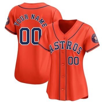 Custom Women's Limited Houston Astros Orange Alternate Jersey