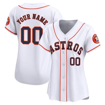 Custom Women's Limited Houston Astros White Home Jersey