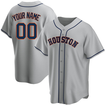 Custom Youth Replica Houston Astros Gray Road Jersey