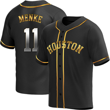 Denis Menke Men's Replica Houston Astros Black Golden Alternate Jersey