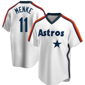 Denis Menke Men's Replica Houston Astros White Home Cooperstown Collection Team Jersey