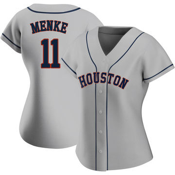 Denis Menke Women's Authentic Houston Astros Gray Road 2020 Jersey