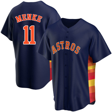 Denis Menke Youth Replica Houston Astros Navy Alternate Jersey