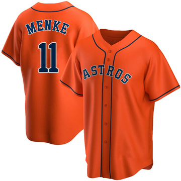 Denis Menke Youth Replica Houston Astros Orange Alternate Jersey