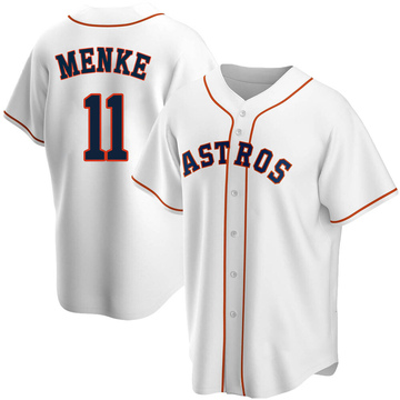 Denis Menke Youth Replica Houston Astros White Home Jersey