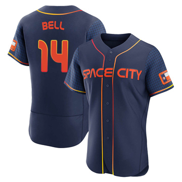 Derek Bell Men's Authentic Houston Astros Navy 2022 City Connect Jersey