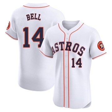 Derek Bell Men's Elite Houston Astros White Home Jersey