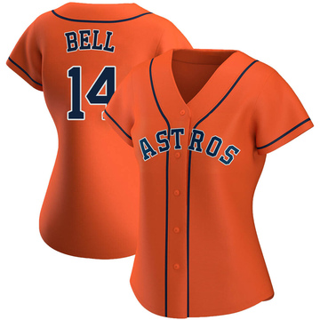 Derek Bell Women's Authentic Houston Astros Orange Alternate Jersey