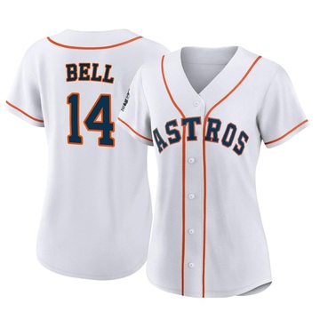 Derek Bell Women's Authentic Houston Astros White 2022 World Series Home Jersey