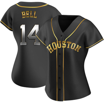 Derek Bell Women's Replica Houston Astros Black Golden Alternate Jersey