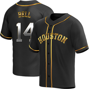 Derek Bell Youth Replica Houston Astros Black Golden Alternate Jersey