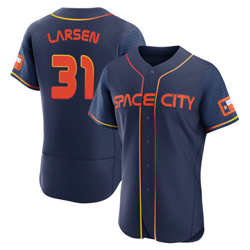 Don Larsen Men's Authentic Houston Astros Navy 2022 City Connect Jersey