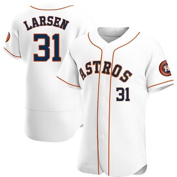 Don Larsen Men's Authentic Houston Astros White Home Jersey