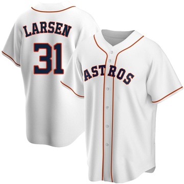 Don Larsen Men's Replica Houston Astros White Home Jersey