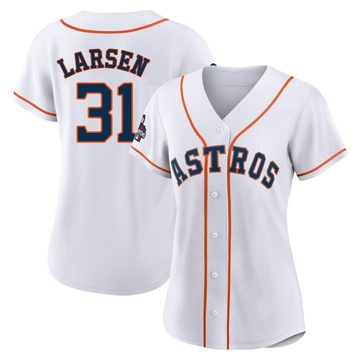 Don Larsen Women's Authentic Houston Astros White 2022 World Series Champions Home Jersey