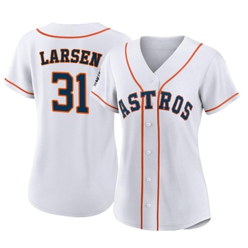 Don Larsen Women's Authentic Houston Astros White 2022 World Series Home Jersey