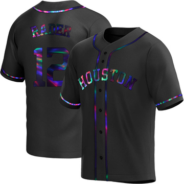 Doug Rader Men's Replica Houston Astros Black Holographic Alternate Jersey