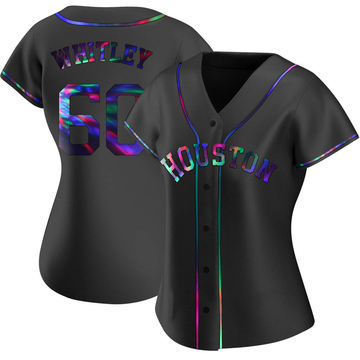 Forrest Whitley Women's Replica Houston Astros Black Holographic Alternate Jersey