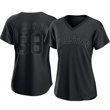 Men's Hunter Brown Houston Astros Authentic Brown Gray Road Jersey