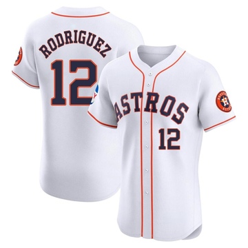 Ivan Rodriguez Men's Elite Houston Astros White Home Patch Jersey