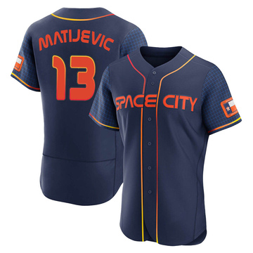 J.J. Matijevic Men's Authentic Houston Astros Navy 2022 City Connect Jersey