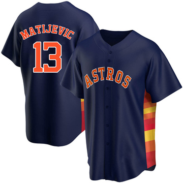 J.J. Matijevic Youth Replica Houston Astros Navy Alternate Jersey